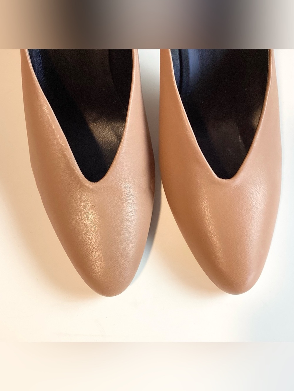 Charlotte Stone Maren Almond Toe Block Heel Pump - Tan - 9 - Picture 3 of 9